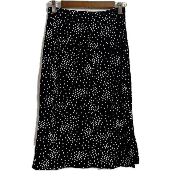 Susan Lawrence Black and White Midi A-line Skirt - Picture 1 of 4
